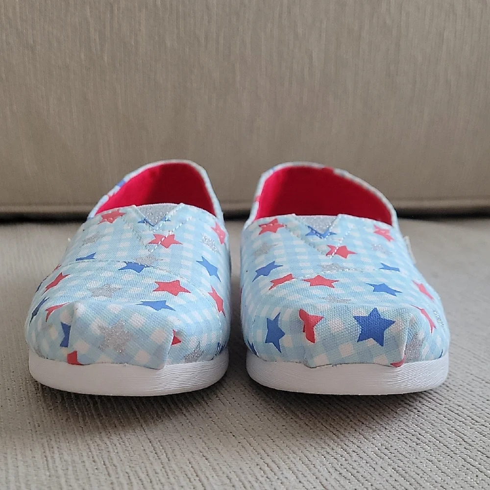 TOMS Kids' Star Print Shoes - Blue and Red new